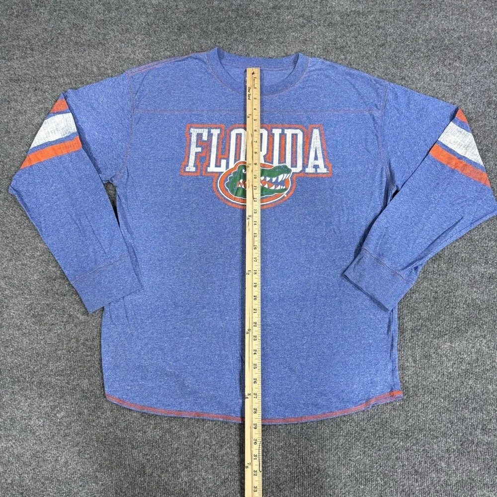 Florida Gators Knights Apparel Mens XXL 2XL Blue Long Sleeve Football Shirt
